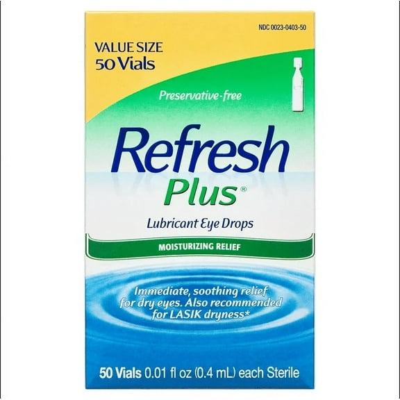 Lubric ant Ey e Dro ps Preserv ative-Free Te ars, 0.4 ml, 50 Count