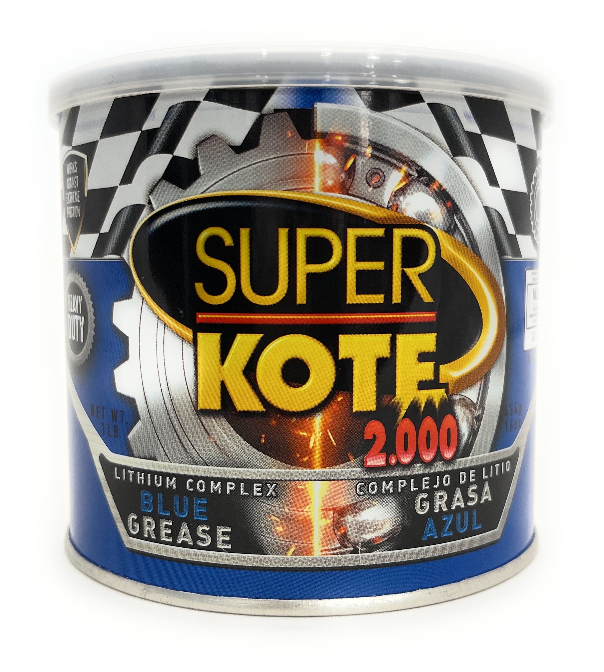 Lubricant Grease Superkote 2000 Multipurpose / Lithium Complex / Lubricant /EP/ High Temp / Marine / Automotive / Blue / 1lb