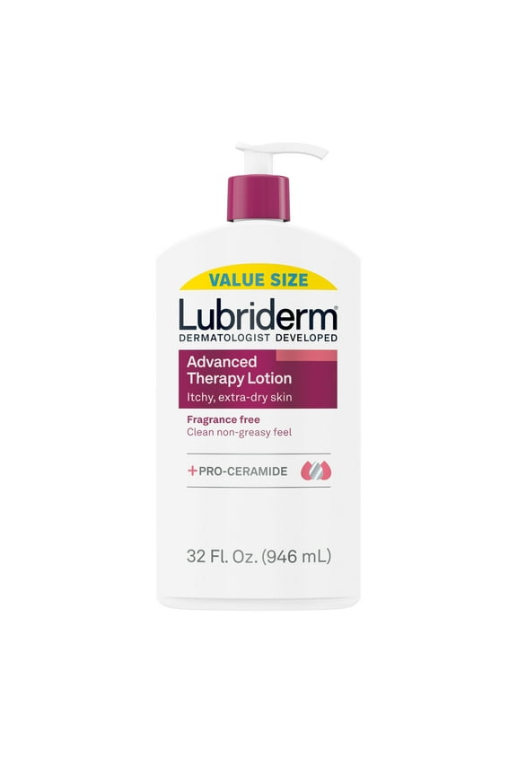 Advanced Therapy Body Lotion, Fragrance Free Moisturizer for Dry Skin, 32 oz