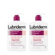 Lubriderm Advanced Therapy Fragrance-Free Moisturizing Lotion with Vitamins E and Pro-Vitamin B5, Intense Hydration for Extra Dry Skin, Non-Greasy Formula, 16 fl. oz Pack of 2