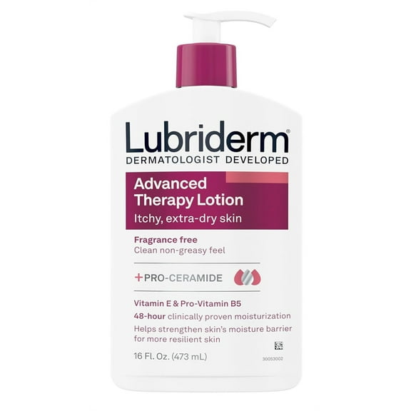 Lubriderm Advanced Therapy Lotion 16 Ounce Itchy Dry Skin (473ml) (Pack of 2)