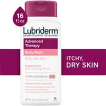 Lubriderm Advanced Therapy Unscented Body Wash, Vitamin E, 16 fl. oz