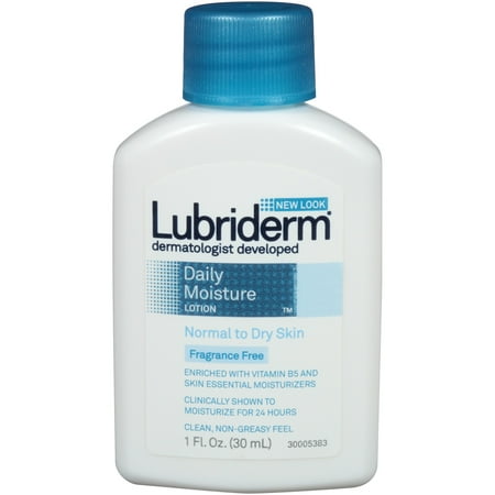 Lubriderm Daily Moisture Body Lotion, Fragrance-Free, 1 fl. oz
