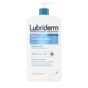 Lubriderm Daily Moisture Lotion   Pro-Ceramide, 24 Fl oz
