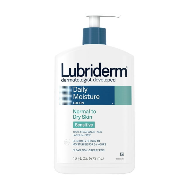 Lubriderm Daily Moisture Body Lotion for Dry Sensitive Skin, 16 fl. oz
