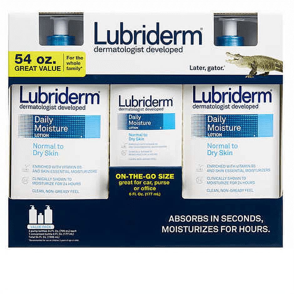 Lubriderm Daily Moisture Hydrating Body and Hand Lotion with Vitamin B5 ...