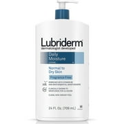 Lubriderm Daily Moisture Lotion for Normal To Dry Skin, Fragrance-Free 24 oz Pack of 4