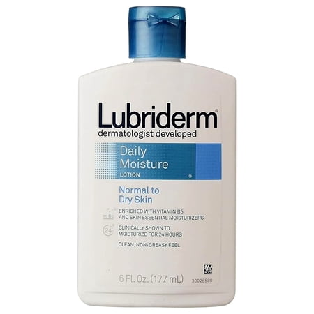 Lubriderm Daily Moisture Lotion, Normal to Dry Skin, 6 oz, 2 pk