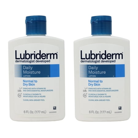 Lubriderm Daily Moisture Normal Dry Skin Essential Lotion, 6oz, 2-Pack