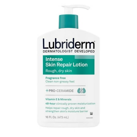 Lubriderm Intense Skin Repair Body Lotion, 16-Ounce Pump Bottles, 2-Pack