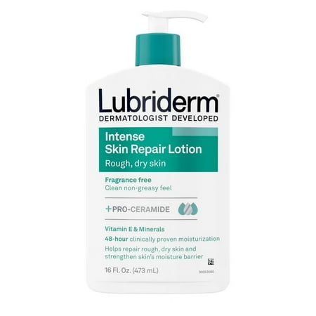 Lubriderm Intense Skin Repair Lotion, Help Rough Dry Skin, 16oz, 6-Pack