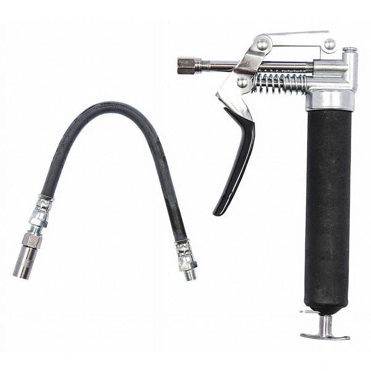 LubriMatic 30-800 Heavy Duty Mini Grease Gun w/ Pipe and Hose, Black/Silver