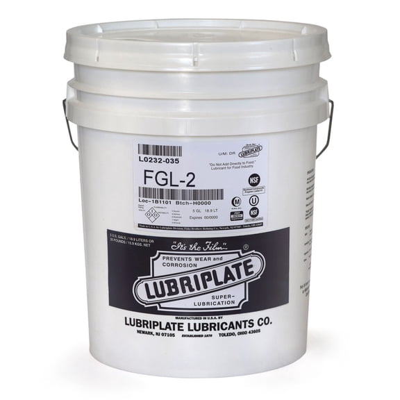 Lubriplate FGL-2 Anhydrous Calcium Food Grade Grease, 35 Lb Pail