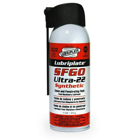Lubriplate 293-L0931-063 SFGO Ultra 22 Aerosol - ISO Grade 22, Polyalphaolefin PAO-Based Synthetic Oil - Pack of 12