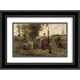 thumbnail image 1 of Luc Olivier Merson 2x Matted 24x18 Black Ornate Framed Art Print 'Sacrificing Dolls', 1 of 2