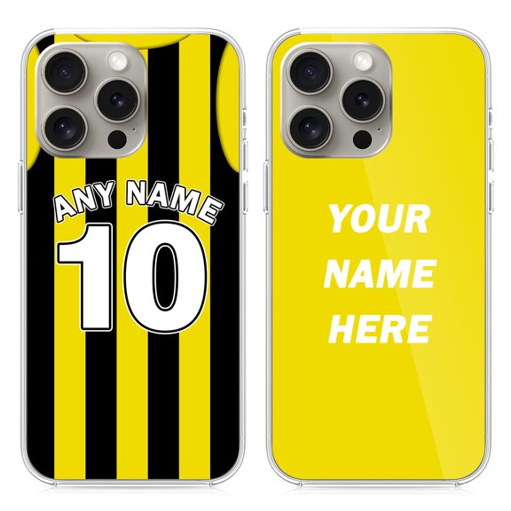 LucBuy Personalized Phone Case with Name & Number, Custom Jersey Protective Cover Compatible with iPhone 15 14 12 13 11 Pro Max XR 6 7 8 Plus, Customize Ball Sports Fan Club Kit Bumper Cases (B1)