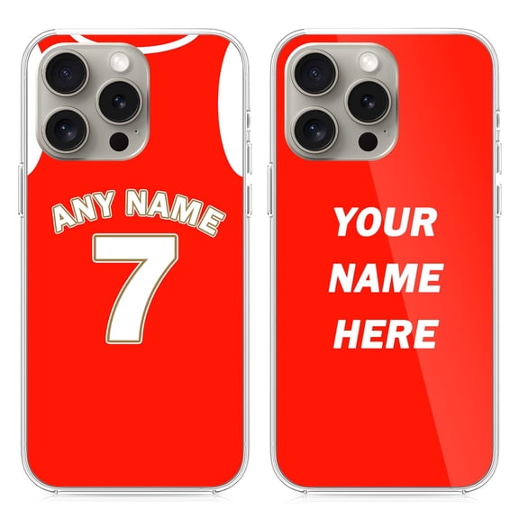 LucBuy Personalized Phone Case with Name & Number, Custom Jersey Protective Cover Compatible with iPhone 15 14 12 13 11 Pro Max XR 6 7 8 Plus, Customize Ball Sports Fan Club Kit Bumper Cases (B1)