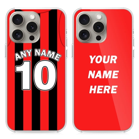 LucBuy Personalized Phone Case with Name & Number, Custom Jersey Protective Cover Compatible with iPhone 15 14 12 13 11 Pro Max XR 6 7 8 Plus, Customize Ball Sports Fan Club Kit Bumper Cases (B1)