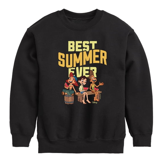 Luca - Best Summer Ever - Toddler And Youth Crewneck Fleece Sweatshirt