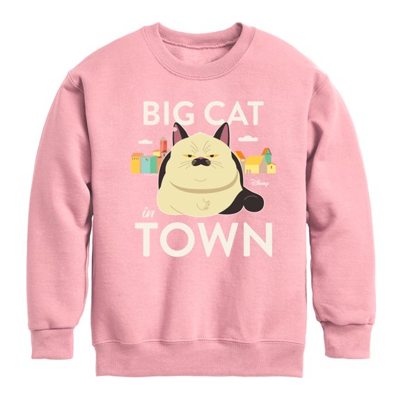 Luca - Big Cat In Town  - Toddler And Youth Crewneck Fleece Sweatshirt