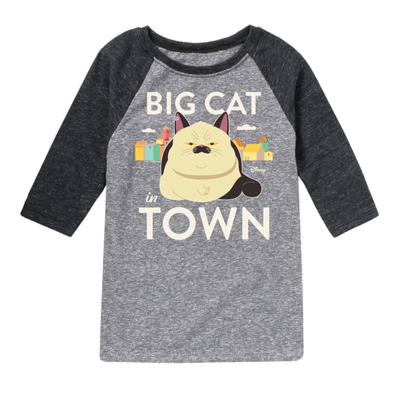 Luca - Big Cat In Town  - Toddler And Youth Raglan Graphic T-Shirt