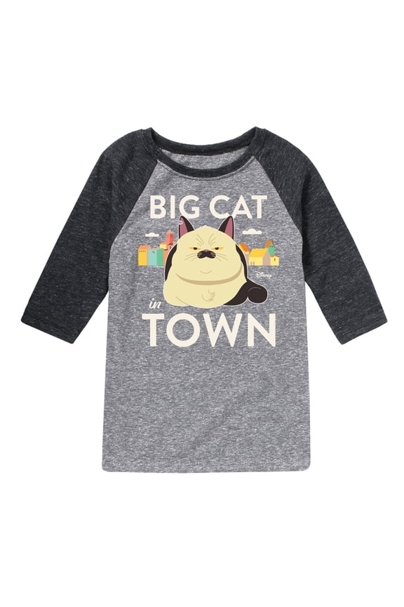 Luca - Big Cat In Town  - Toddler And Youth Raglan Graphic T-Shirt