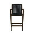 thumbnail image 1 of Luca Black Rope Bar Stool, Cappuccino, 1 of 1