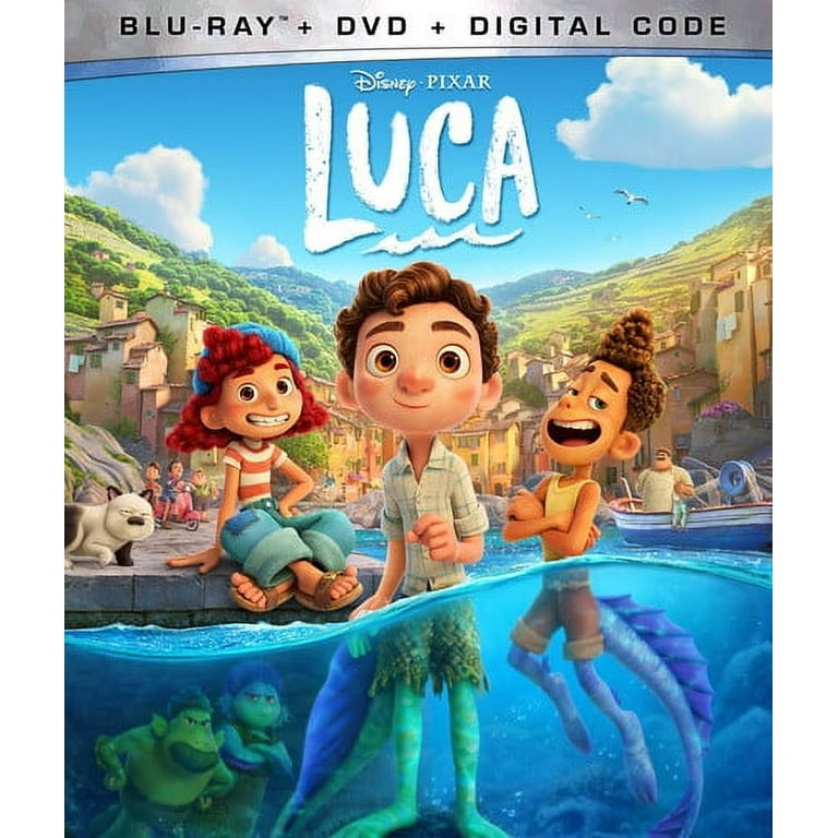 Disney's Luca - Animated Kids Movie (Blu-Ray + DVD + Digital Code