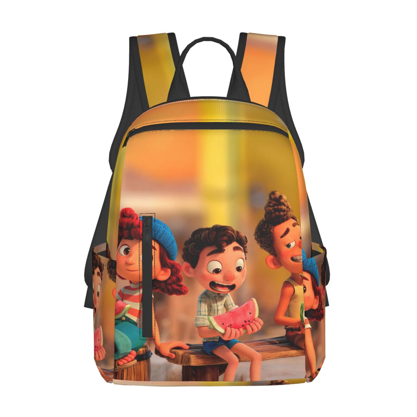 Luca Cartoon Boys Girls Backpacks Anime Lightweight Large Capacity