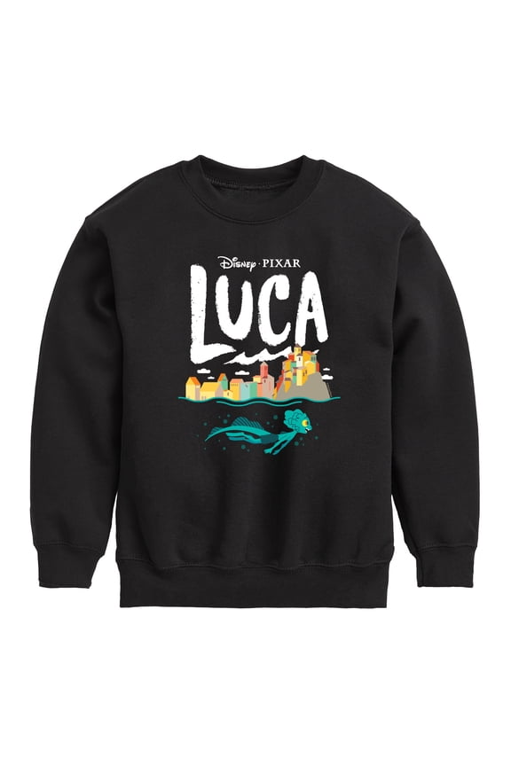 Luca - Coastal Sea Monster - Toddler And Youth Crewneck Fleece Sweatshirt
