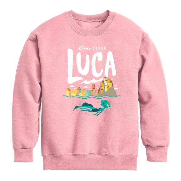Luca -  Coastal Sea Monster - Toddler And Youth Crewneck Fleece Sweatshirt