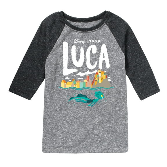 Luca - Coastal Sea Monster - Toddler And Youth Raglan Graphic T-Shirt