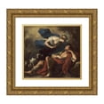 thumbnail image 1 of Luca Giordano 13x12 Gold Ornate Wood Frame and Double Matted Museum Art Print Titled - Diana and Endymion (C. 1675-1680), 1 of 4