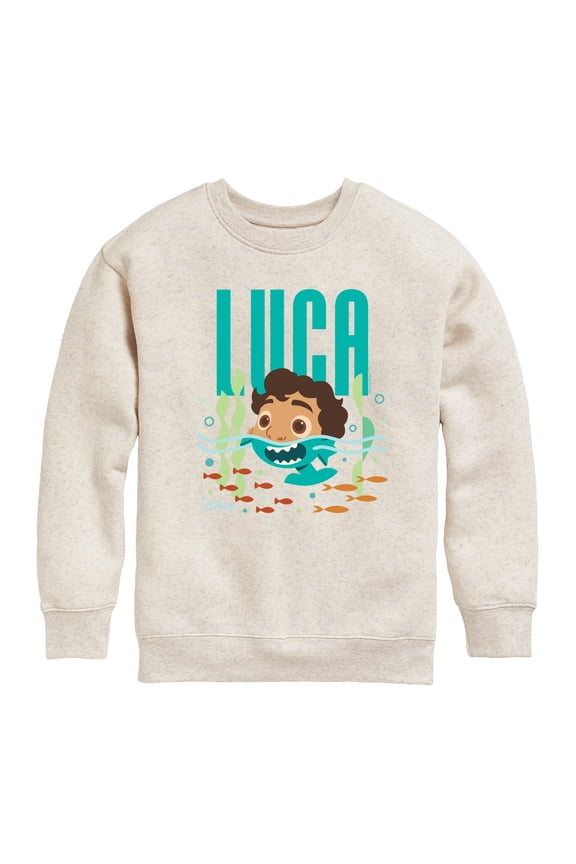 Luca - Graphic Long Sleeve Fleece Sweatshirt
