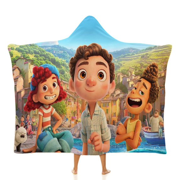 Luca Hooded Blanket Poncho Wearable Blanket Hoodie Cozy Soft Warm Flannel Fleece Throw Blanket for Women Men Boys Girls