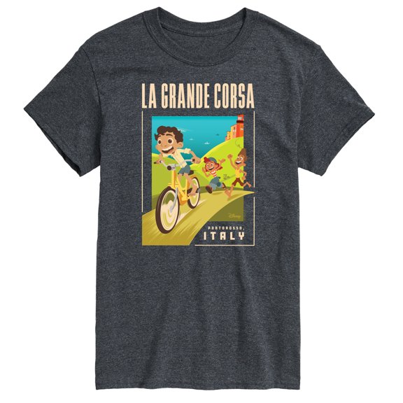 Luca - La Grande Corsa Postcard - Men's Short Sleeve Graphic T-Shirt