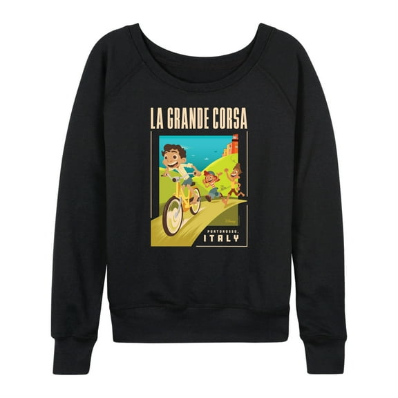 Luca - La Grande Corsa Postcard - Women's Lightweight French Terry Long Sleeve Shirt