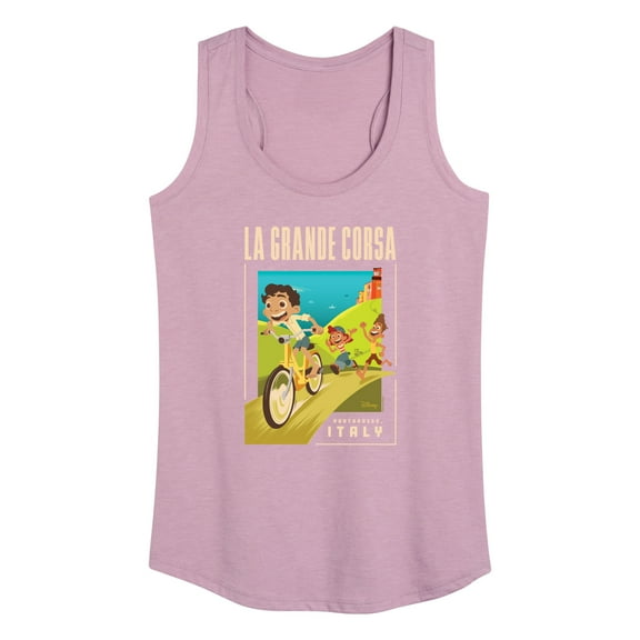 Luca - La Grande Corsa Postcard - Women's Racerback Tank Top