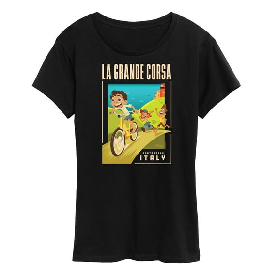 Luca - La Grande Corsa Postcard - Women's Short Sleeve Graphic T-Shirt