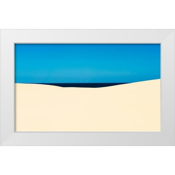 Luca, Liloni 14x10 White Modern Wood Framed Museum Art Print Titled - Sky Sea Desert