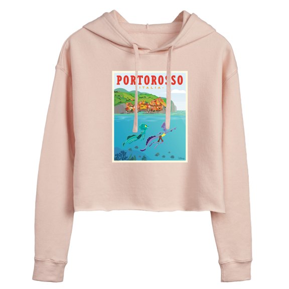 Luca - Portorosso Italy Postcard - Juniors Cropped Pullover Hoodie