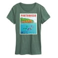 thumbnail image 1 of Luca - Portorosso Italy Postcard - Women's Short Sleeve Graphic T-Shirt, 1 of 5