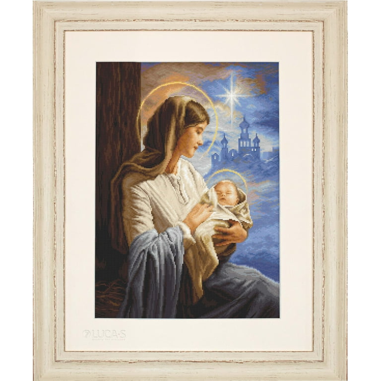 Luca-S Saint Mary & the Child Counted Cross-Stitch Kit