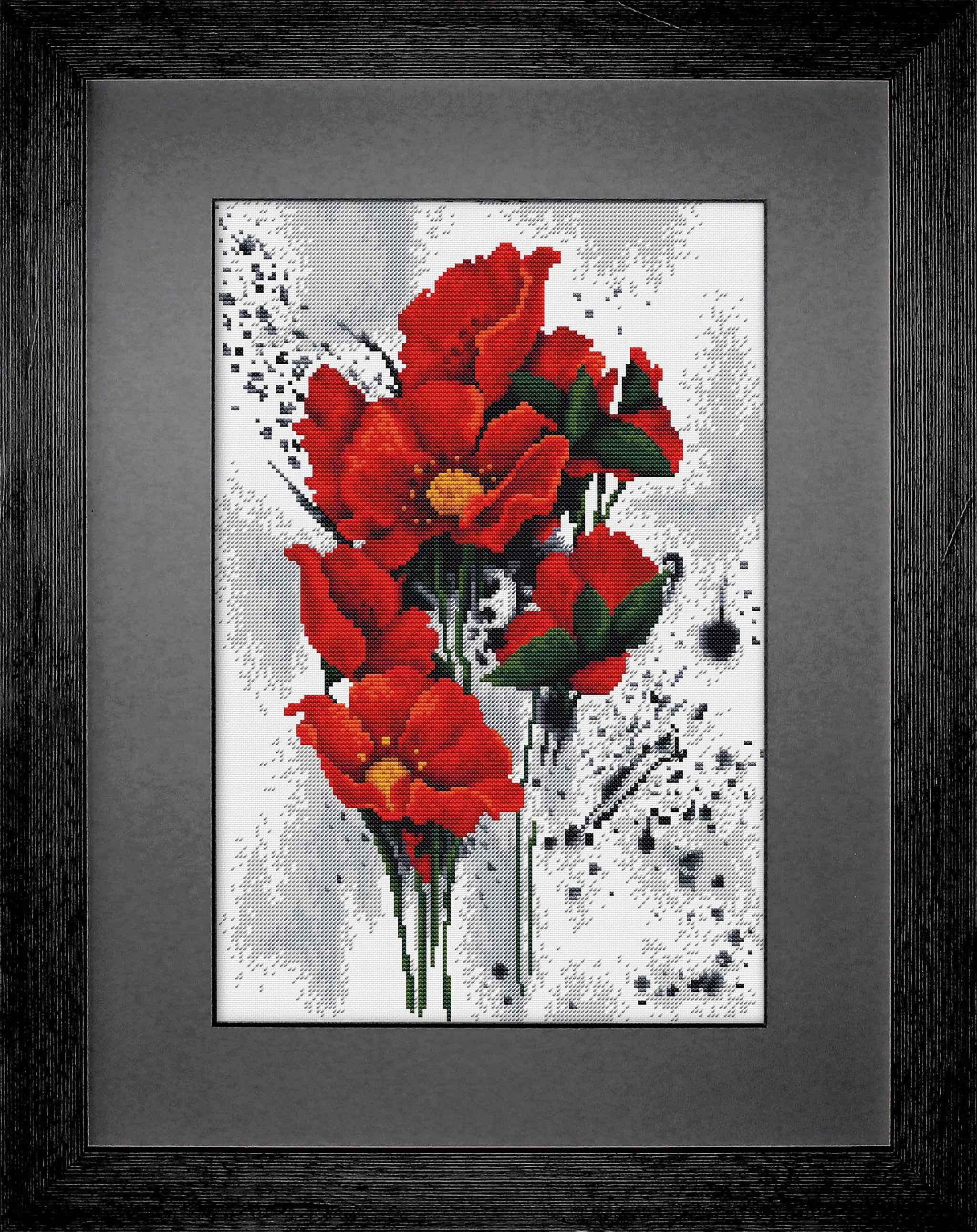 Luca-S The Red Poppies Counted Cross-Stitch Kit