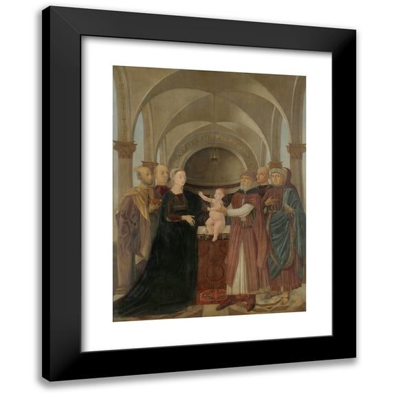 Luca Signorelli 11x14 Black Modern Framed Museum Art Print Titled - The Presentation In the Temple