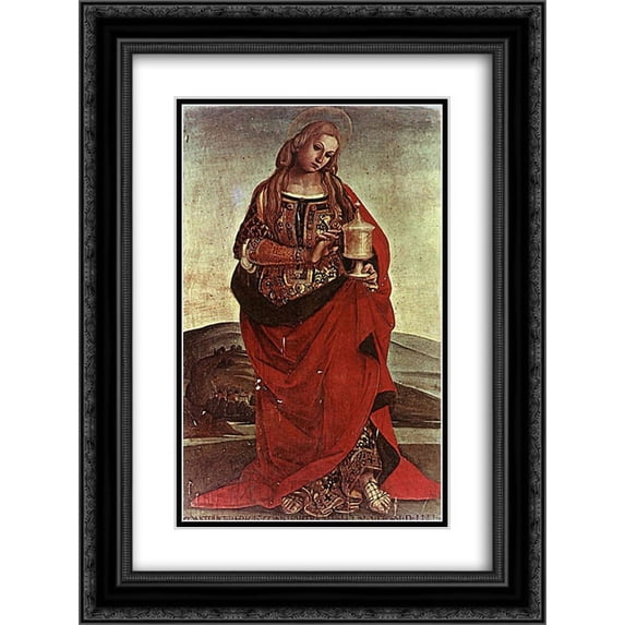 Luca Signorelli 2x Matted 20x24 Black Ornate Framed Art Print 'Mary Magdalene'