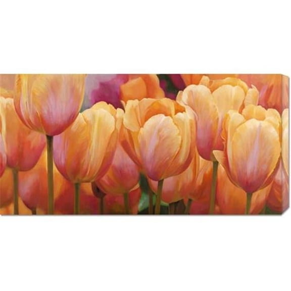 Luca Villa 'Summer Tulips' Stretched Canvas