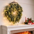 thumbnail image 1 of Lucahom Artificial Christmas Garland with Lights, Norfolk Pine Soft Rattan Xmas Garland, Pre Lit Greenery for Mantel Fireplace Front Door Stairs Decor, 4 ft, 1 Pcs, 1 of 9