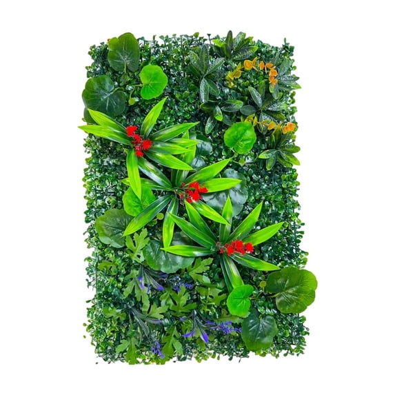 Lucahom Artificial Hedge Fence, Expandable Faux Leaf Screen Panel, Plastic Faux Greenery Wall, Decorative Plant Privacy Fence for Balcony Garden Patio Indoor Outdoor, 24 x 16 in