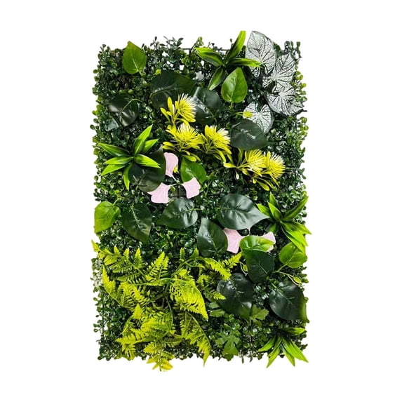 Lucahom Artificial Hedge Fence, Expandable Faux Leaf Screen Panel, Plastic Faux Greenery Wall, Decorative Plant Privacy Fence for Balcony Garden Patio Indoor Outdoor, 24 x 16 in
